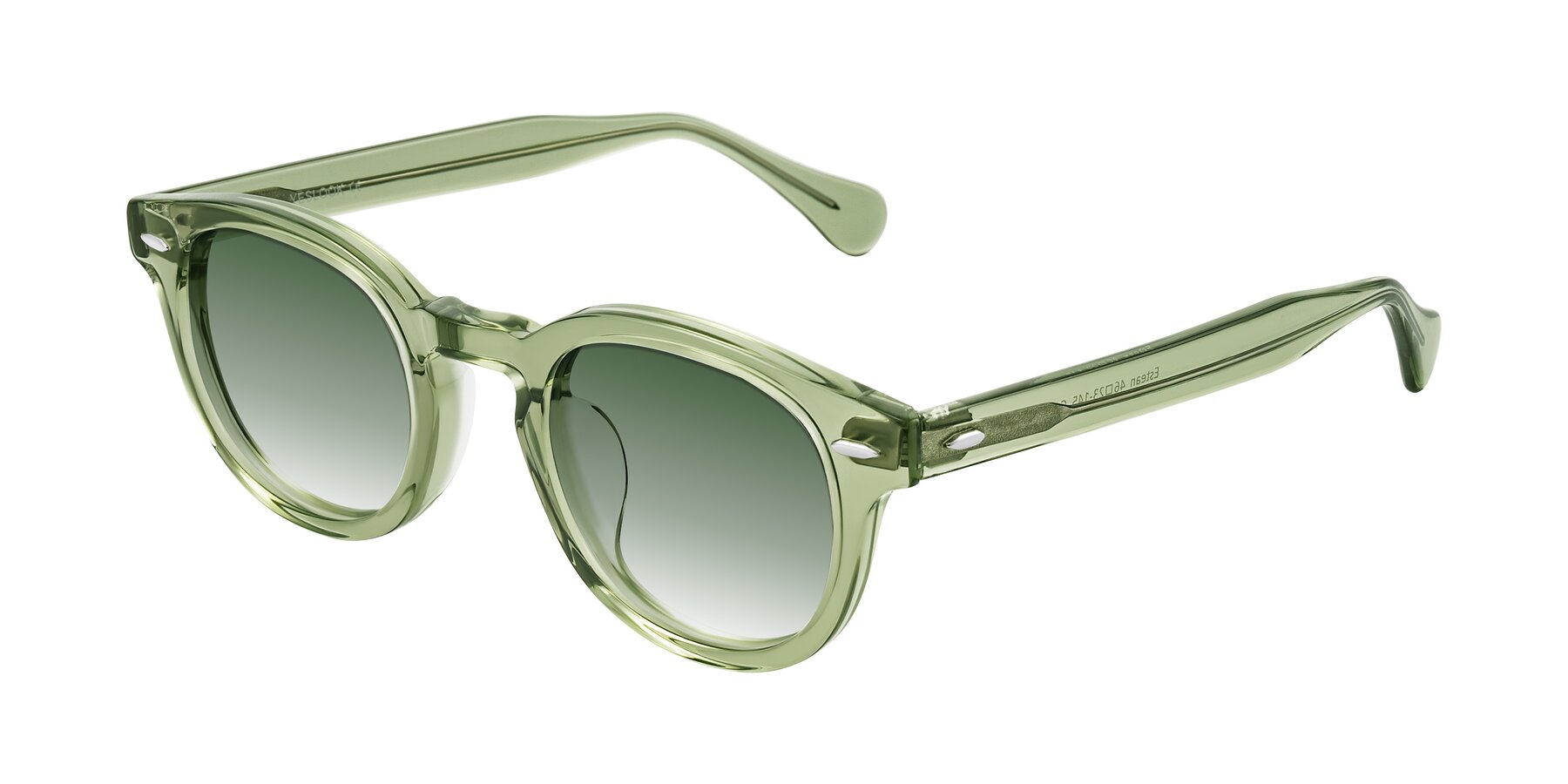 Angle of Estean in Transparent Green with Green Gradient Lenses