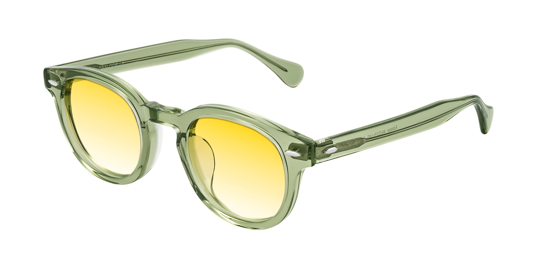 Angle of Estean in Transparent Green with Yellow Gradient Lenses