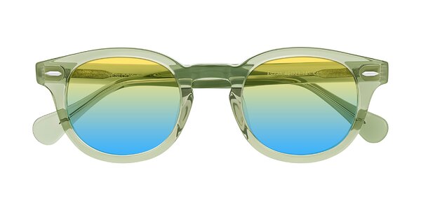 Front of Estean in Transparent Green