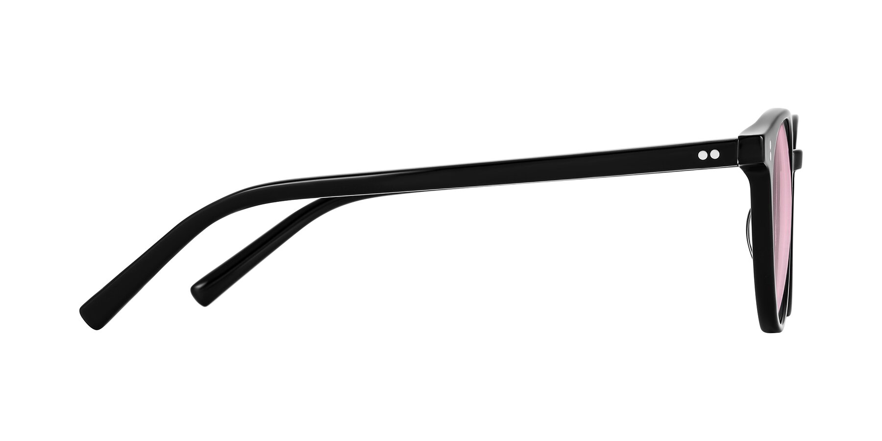 Side of Haharou in Black with Light Pink Tinted Lenses