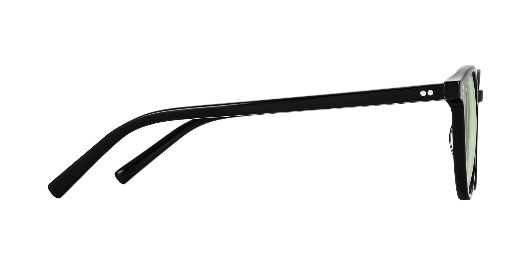 Side of Haharou in Black with Light Green Tinted Lenses