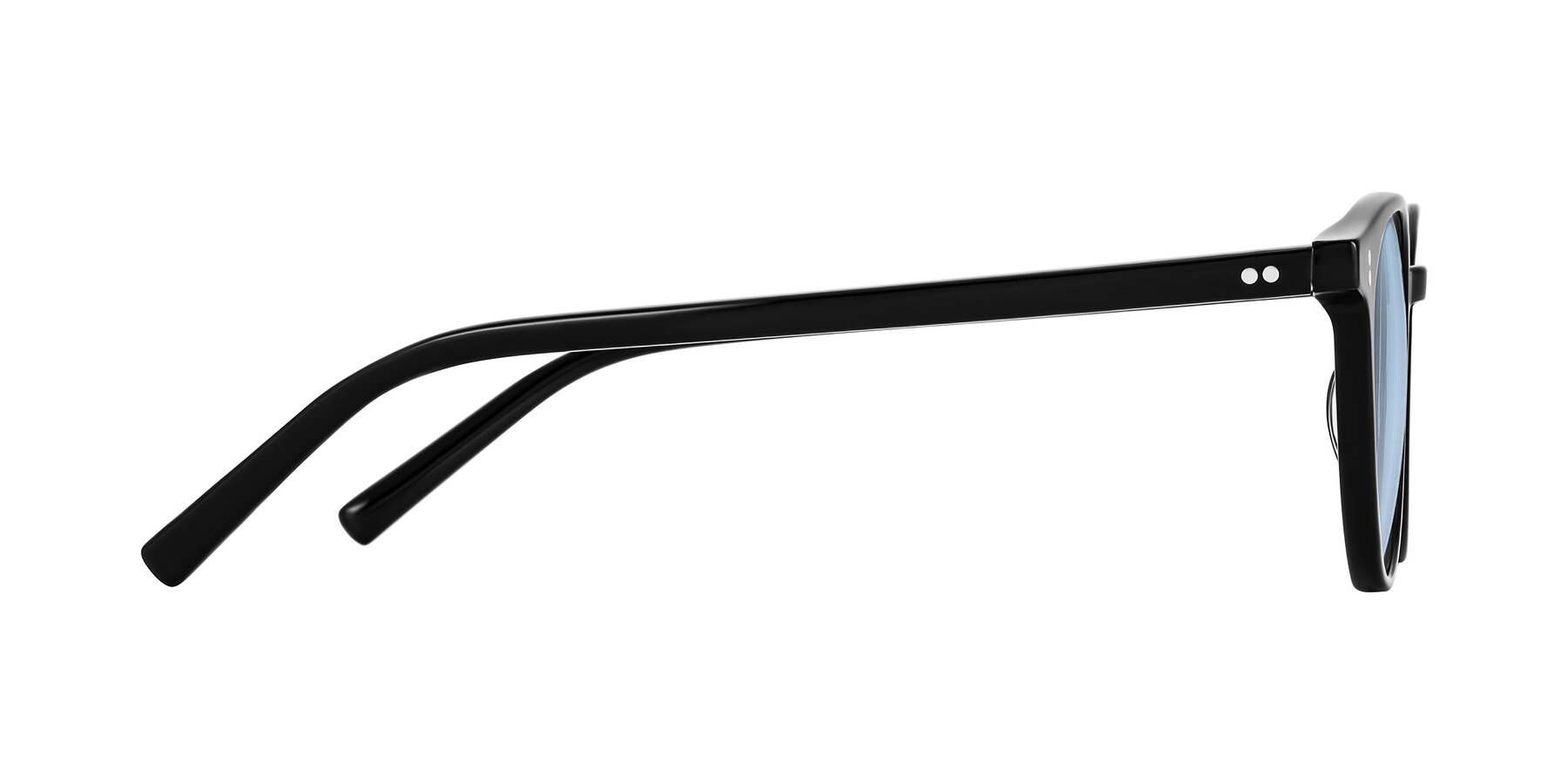 Side of Haharou in Black with Light Blue Tinted Lenses