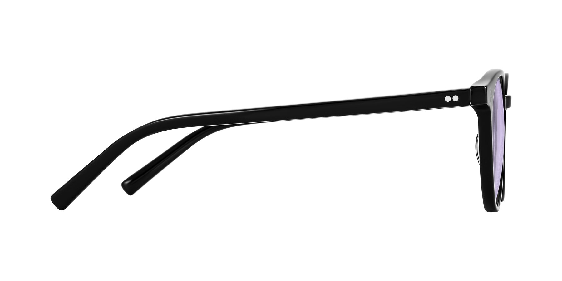 Side of Haharou in Black with Light Purple Tinted Lenses