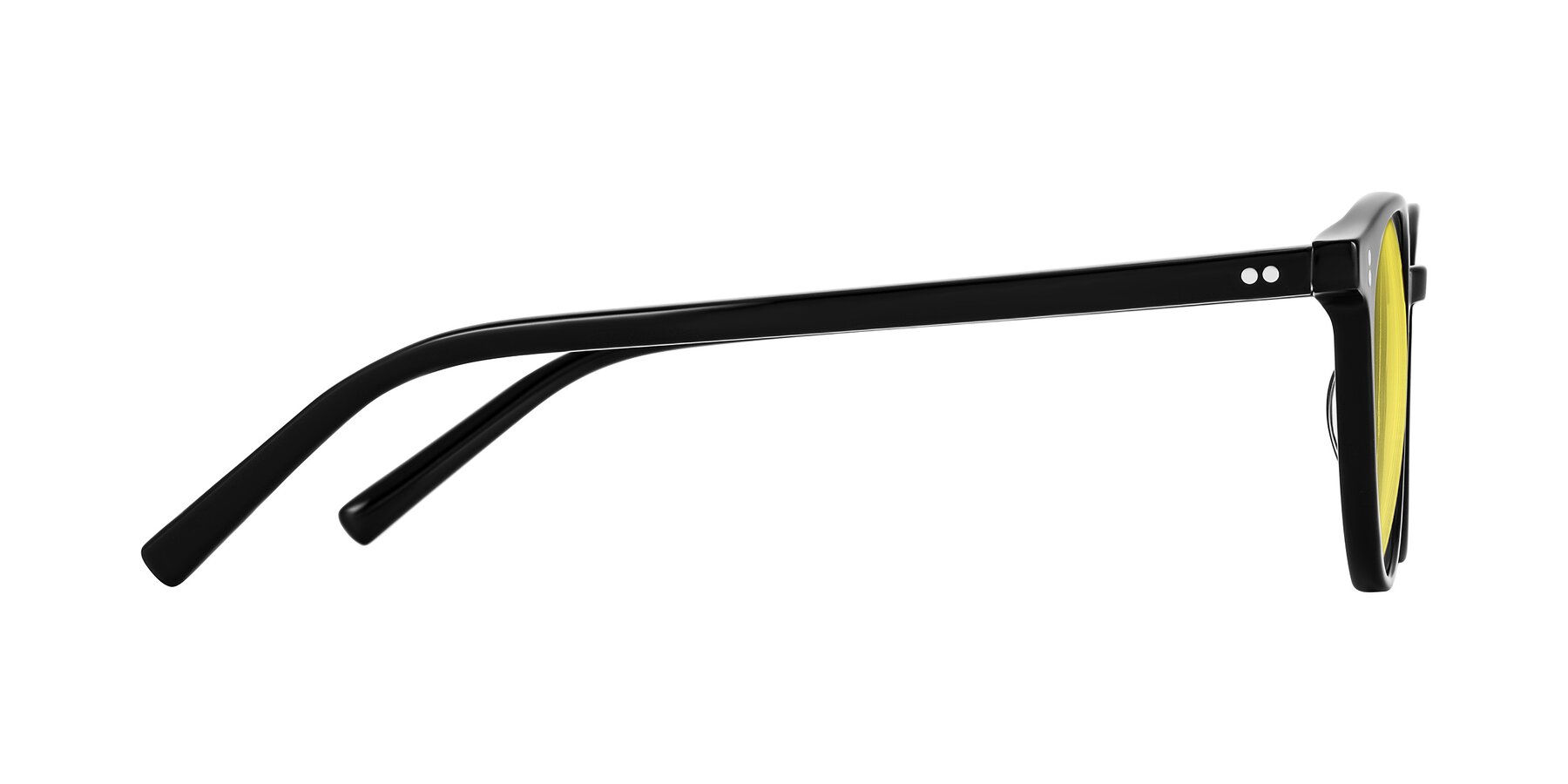 Side of Haharou in Black with Medium Yellow Tinted Lenses