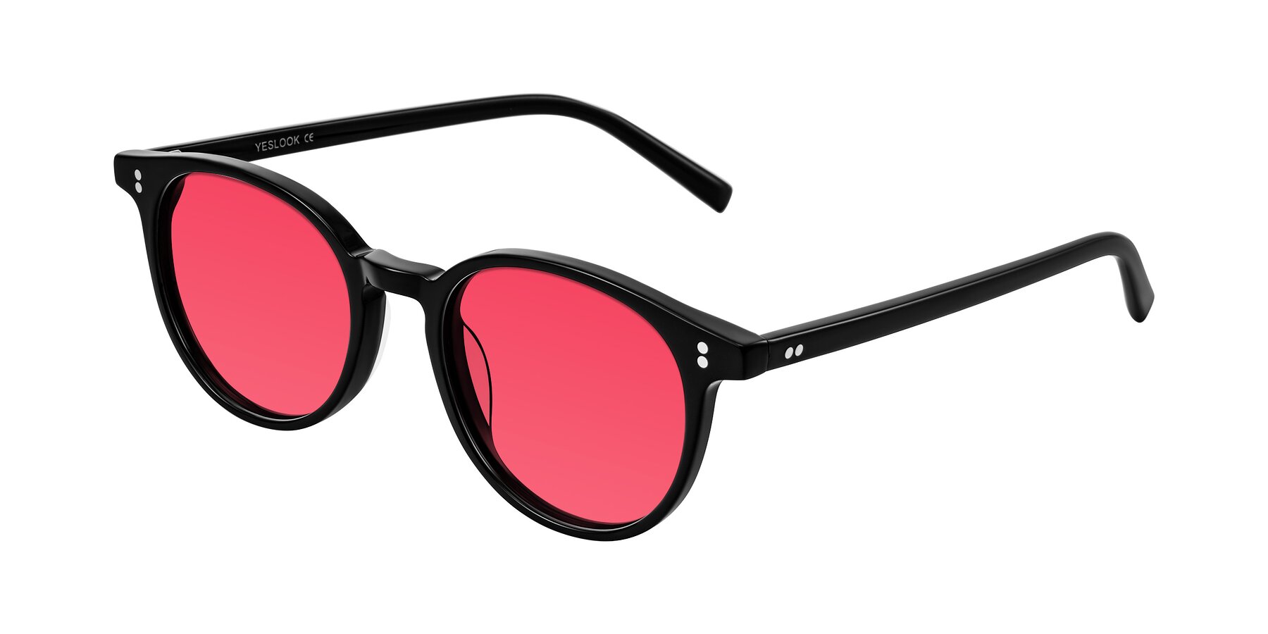 Angle of Haharou in Black with Red Tinted Lenses