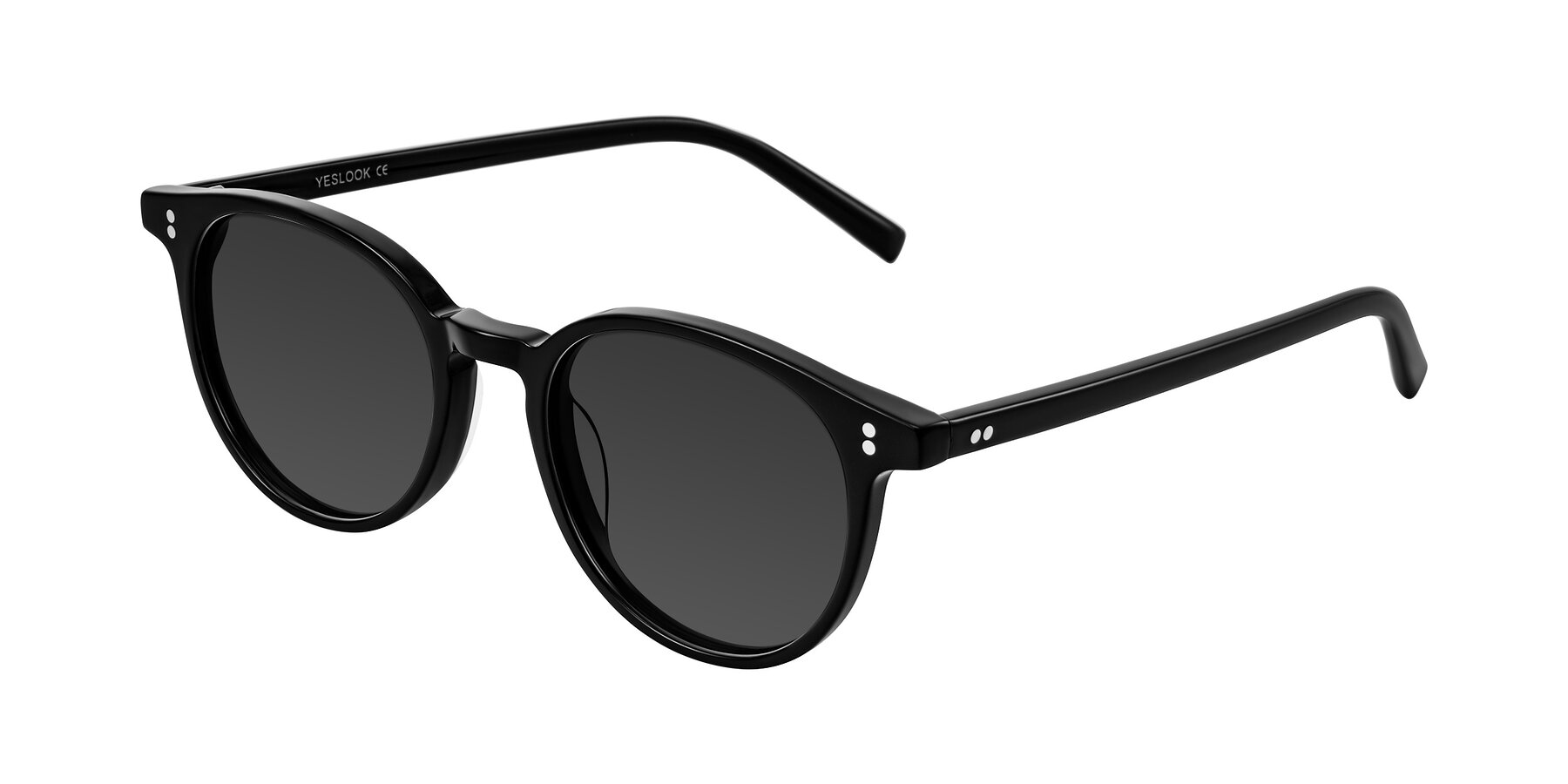 Angle of Haharou in Black with Gray Tinted Lenses