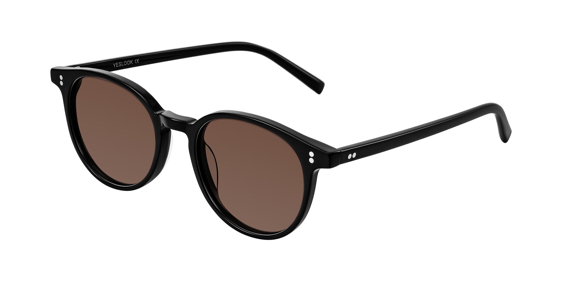 Angle of Haharou in Black with Brown Tinted Lenses