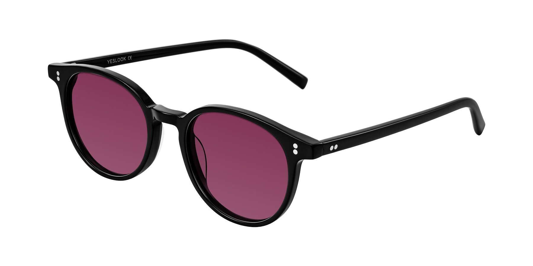 Angle of Haharou in Black with Wine Tinted Lenses