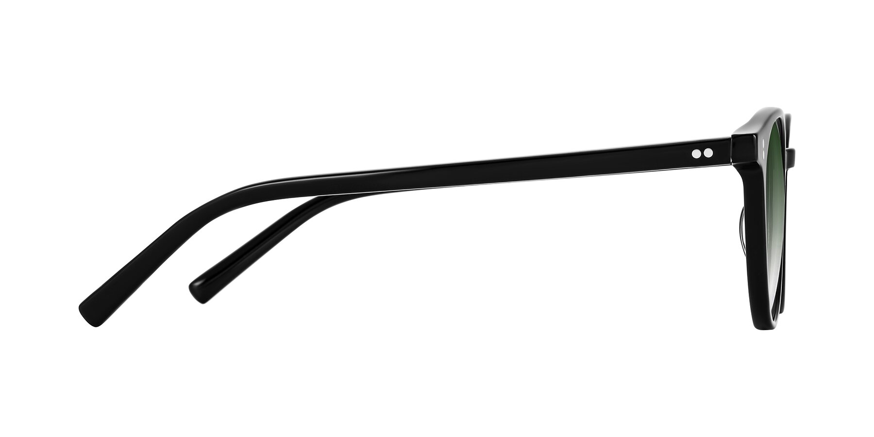 Side of Haharou in Black with Green Gradient Lenses