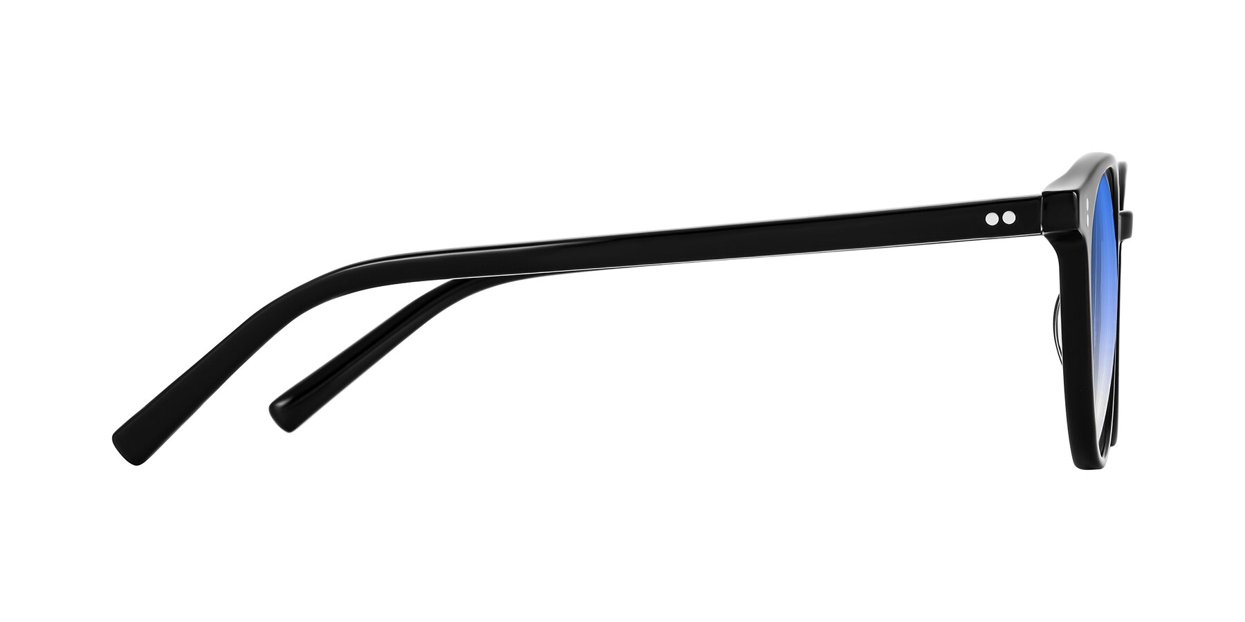 Side of Haharou in Black with Blue Gradient Lenses