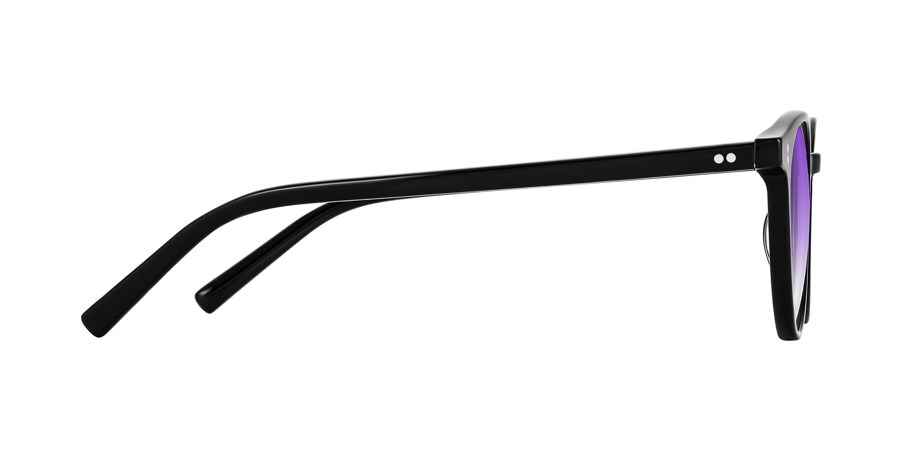 Side of Haharou in Black with Purple Gradient Lenses