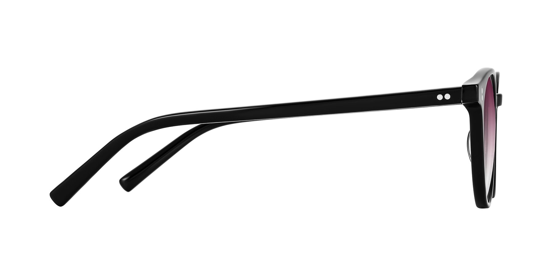 Side of Haharou in Black with Wine Gradient Lenses