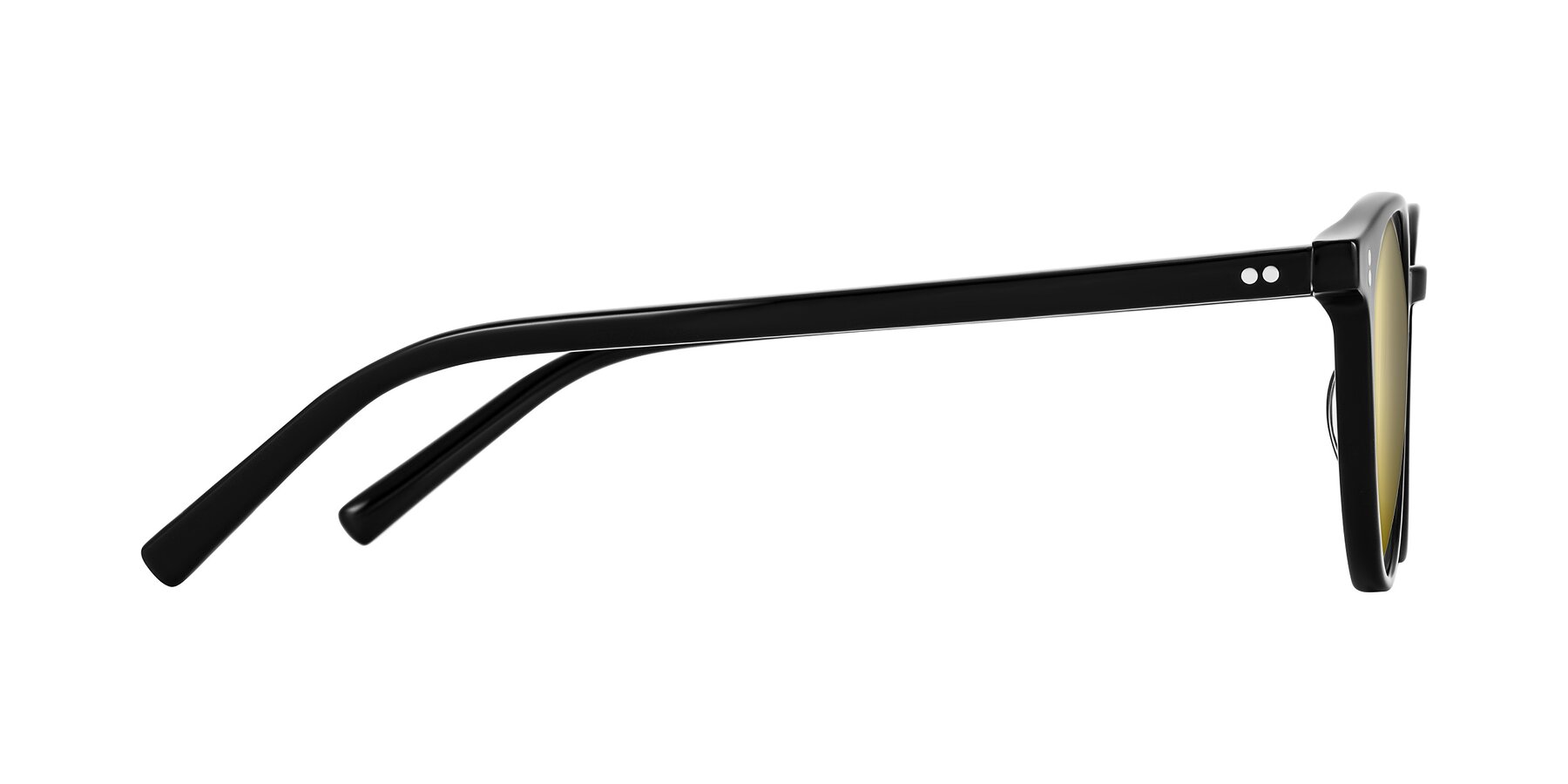 Side of Haharou in Black with Gold Mirrored Lenses