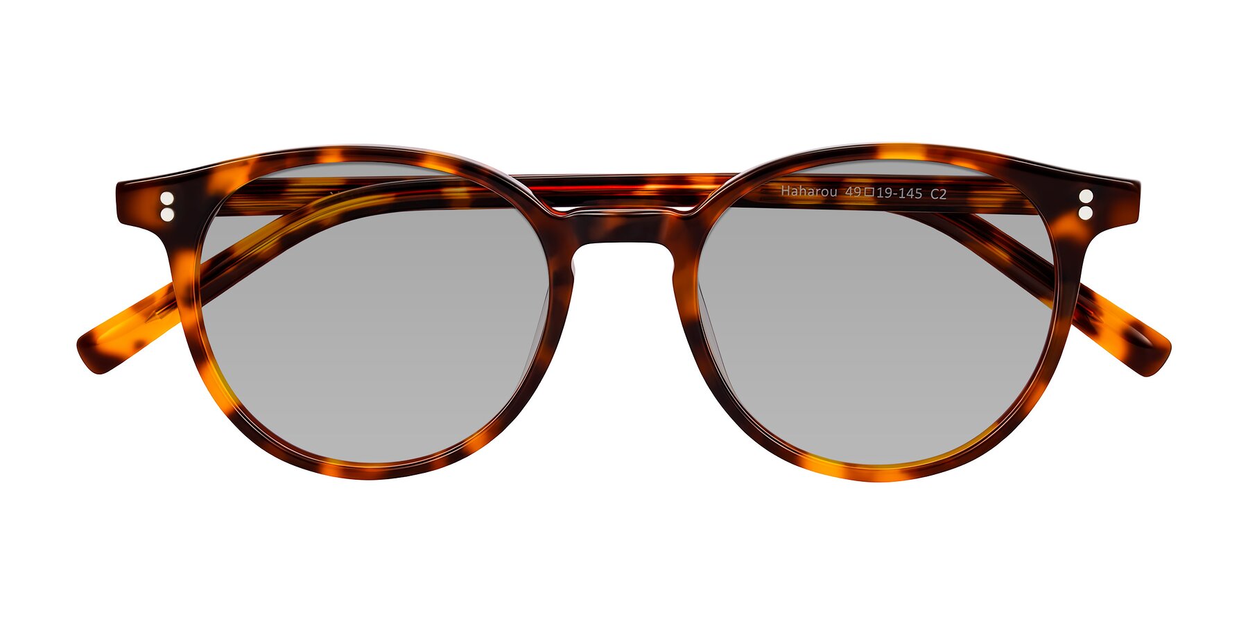 Folded Front of Haharou in Tortoise with Light Gray Tinted Lenses