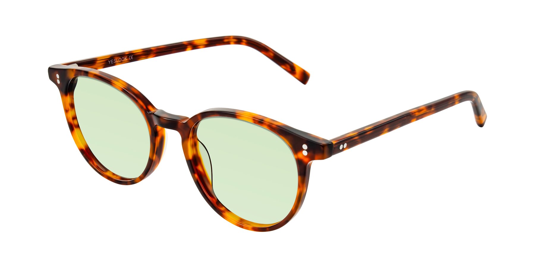 Angle of Haharou in Tortoise with Light Green Tinted Lenses