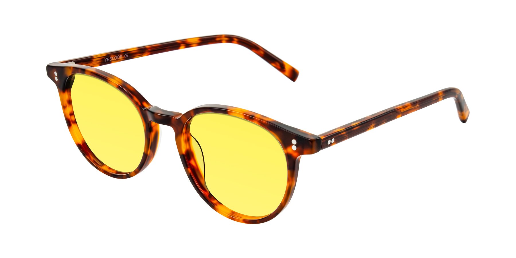 Angle of Haharou in Tortoise with Medium Yellow Tinted Lenses