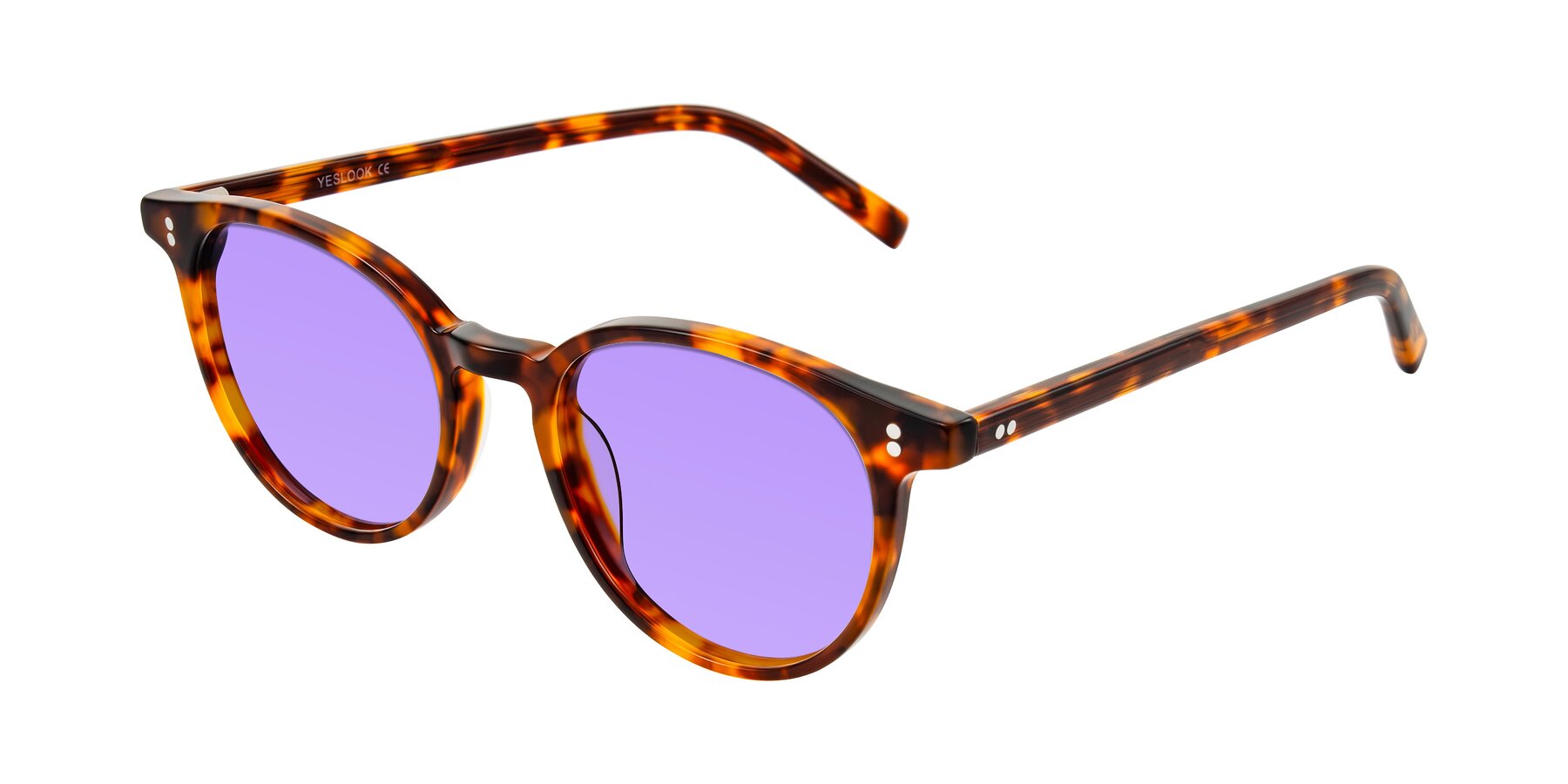 Angle of Haharou in Tortoise with Medium Purple Tinted Lenses