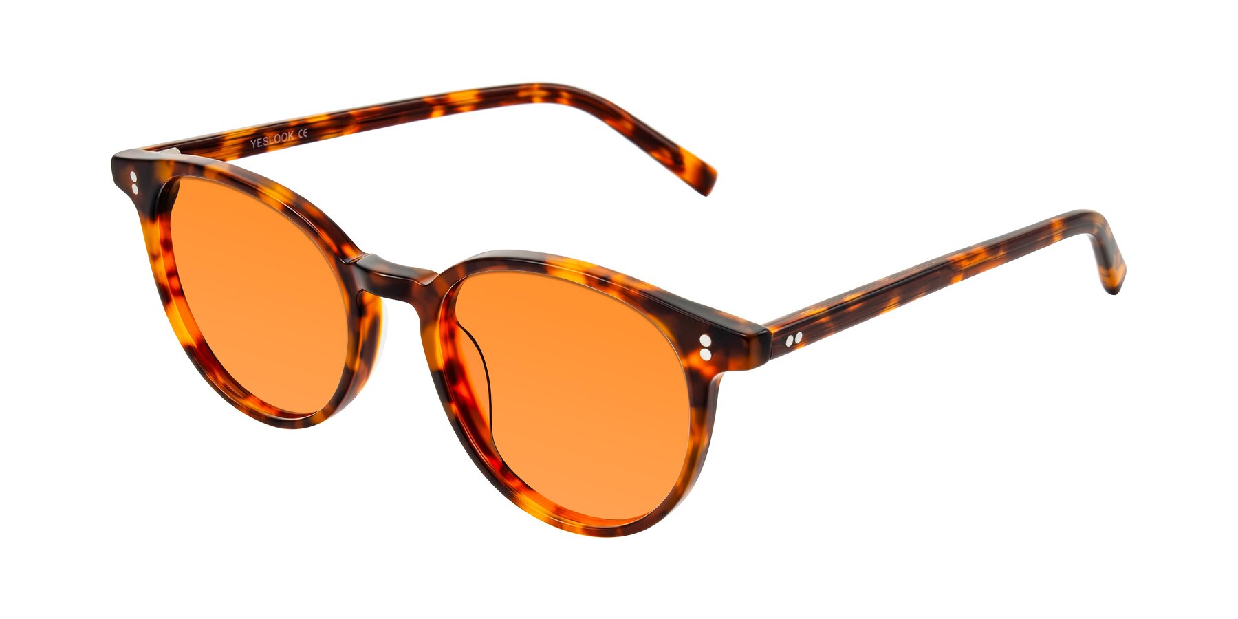 Angle of Haharou in Tortoise with Orange Tinted Lenses