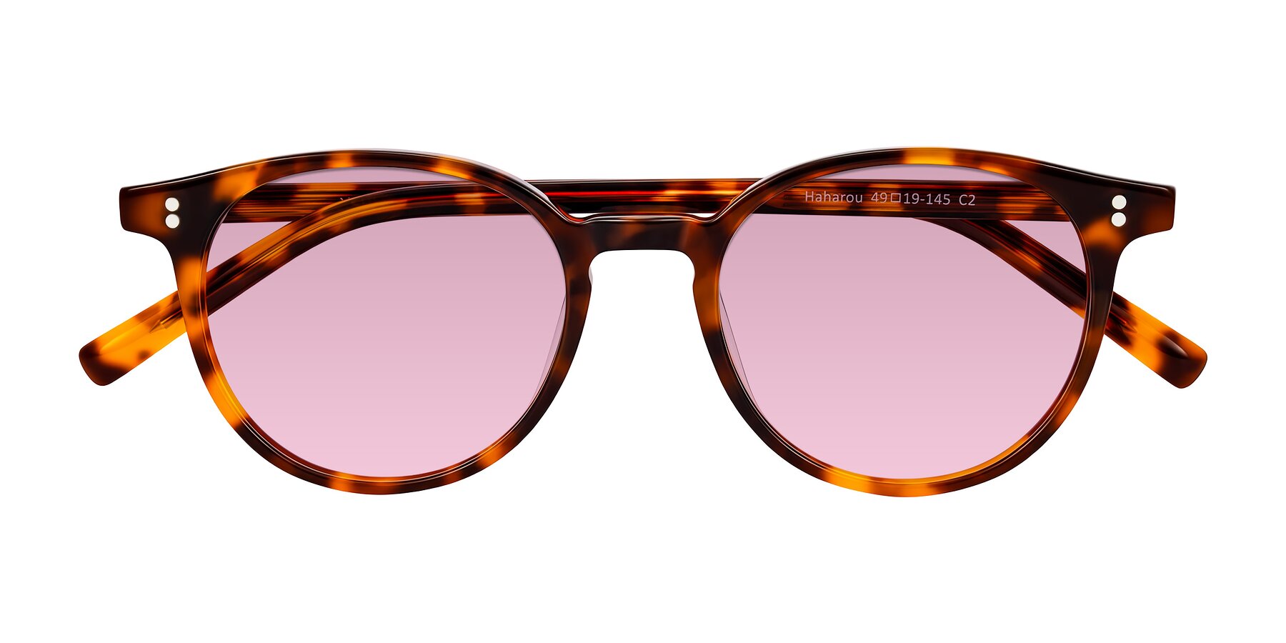 Folded Front of Haharou in Tortoise with Light Wine Tinted Lenses