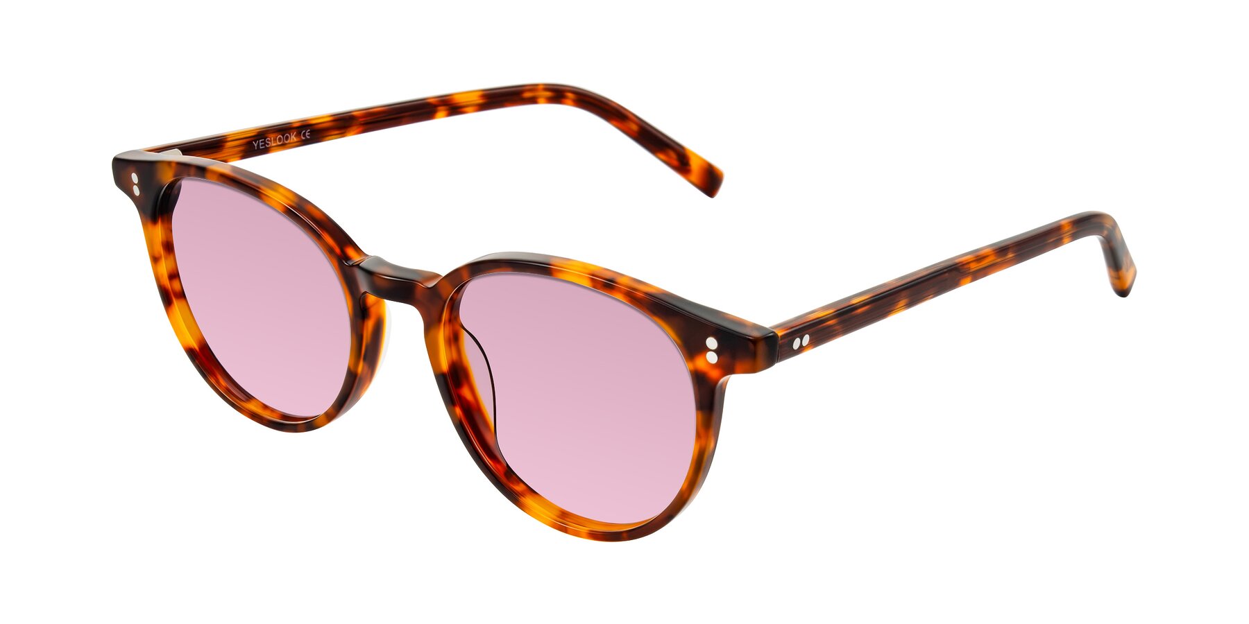 Angle of Haharou in Tortoise with Light Wine Tinted Lenses