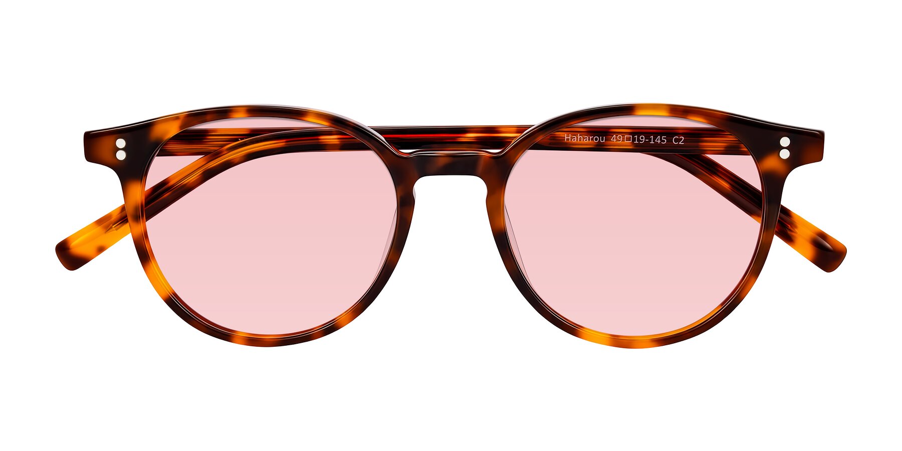 Folded Front of Haharou in Tortoise with Light Garnet Tinted Lenses