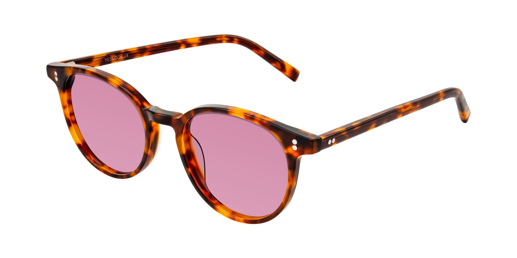 Angle of Haharou in Tortoise with Medium Wine Tinted Lenses