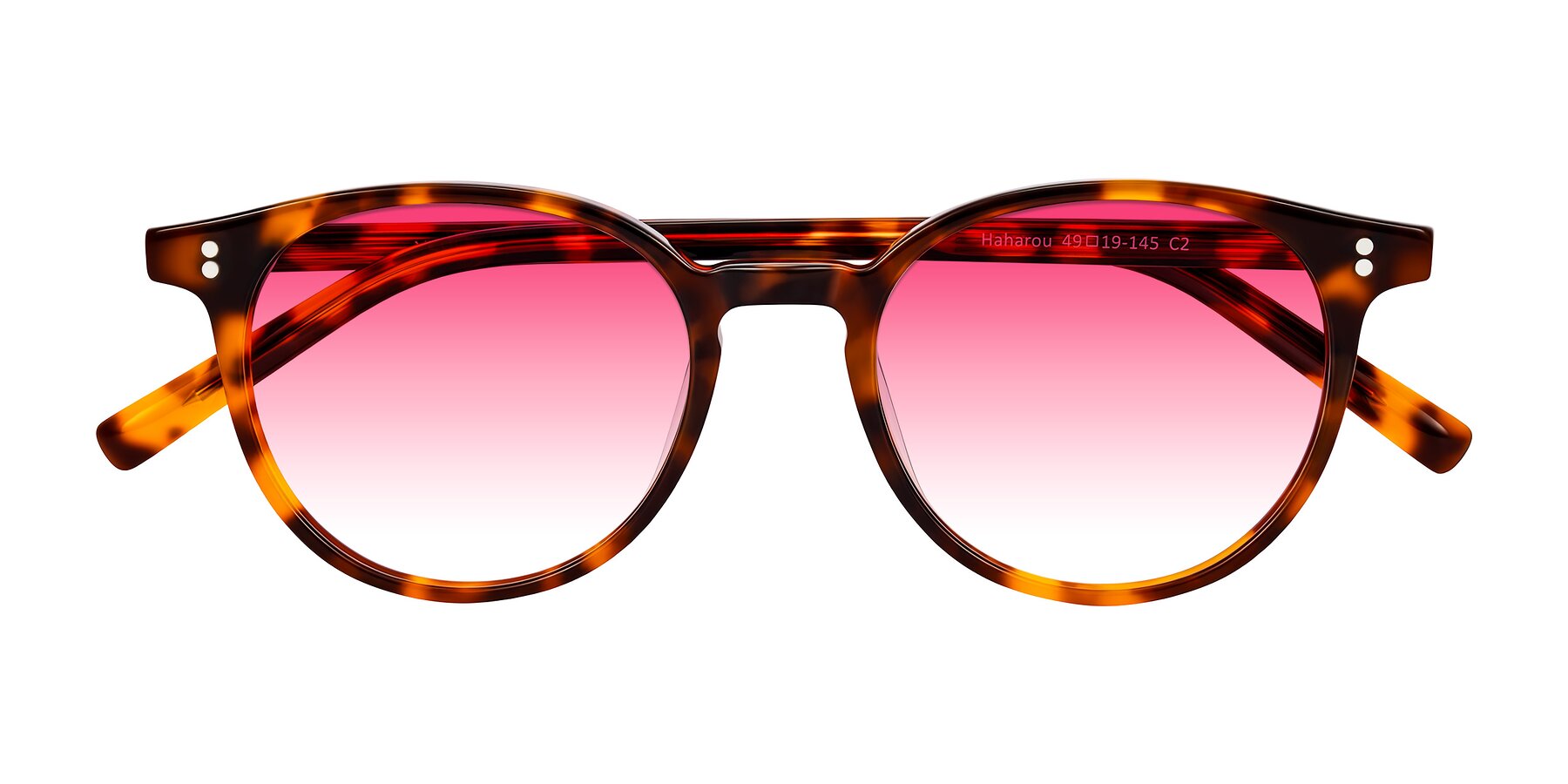 Folded Front of Haharou in Tortoise with Pink Gradient Lenses