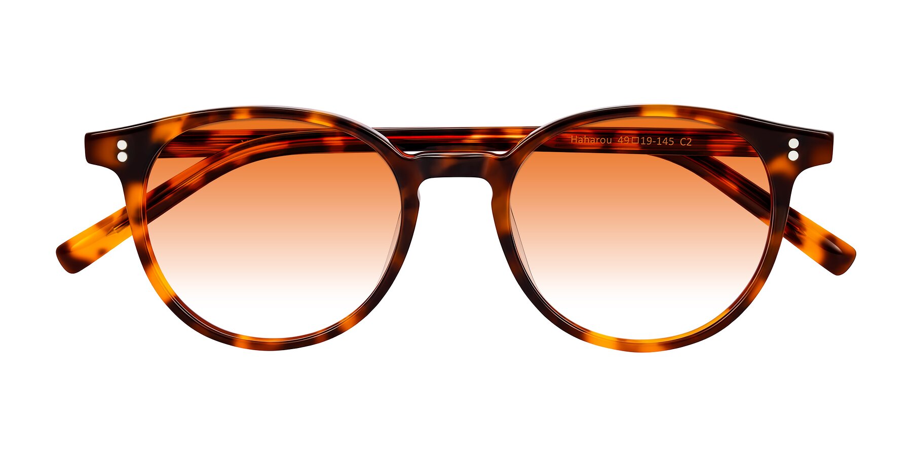 Folded Front of Haharou in Tortoise with Orange Gradient Lenses
