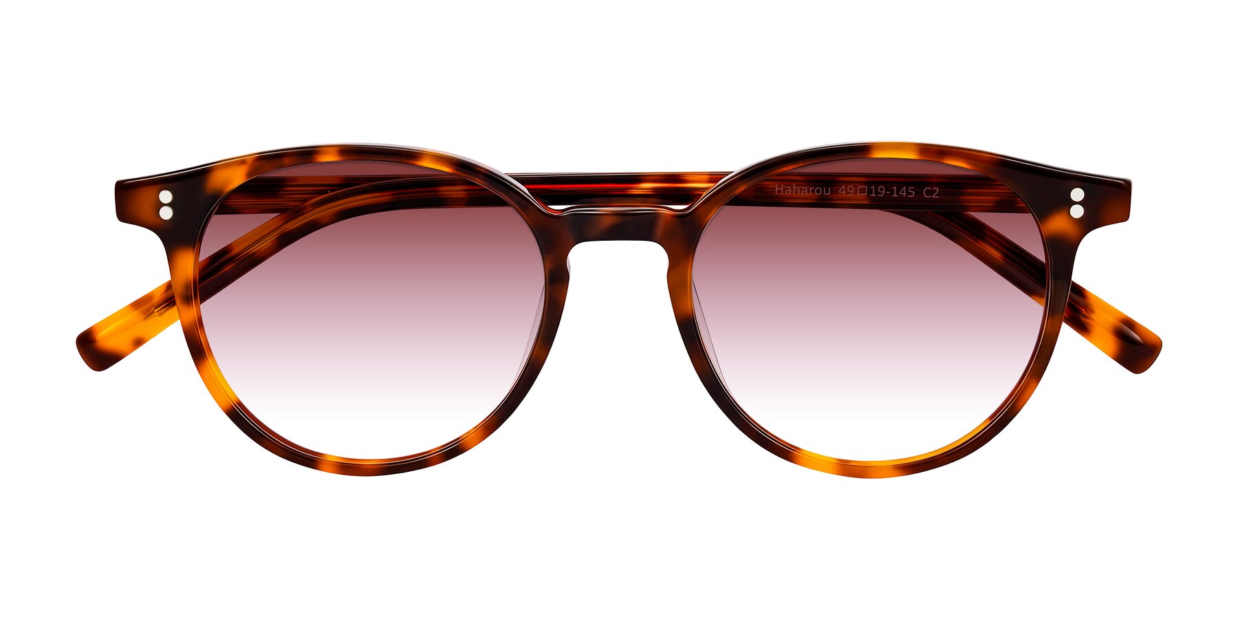 Folded Front of Haharou in Tortoise with Garnet Gradient Lenses