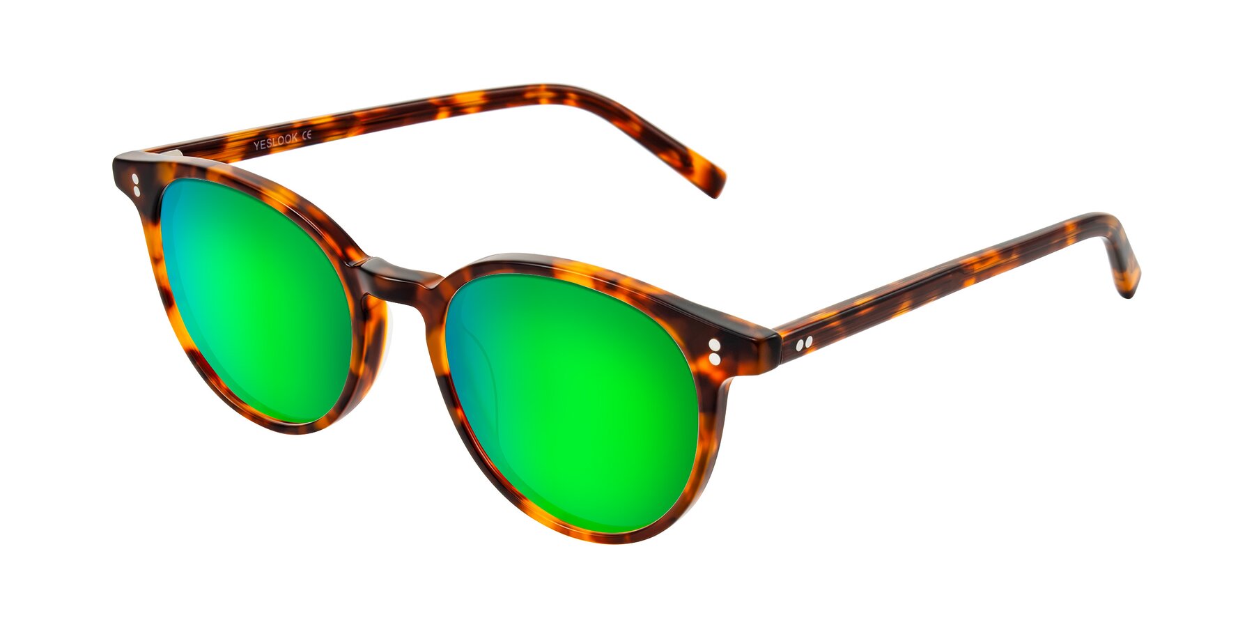 Angle of Haharou in Tortoise with Green Mirrored Lenses