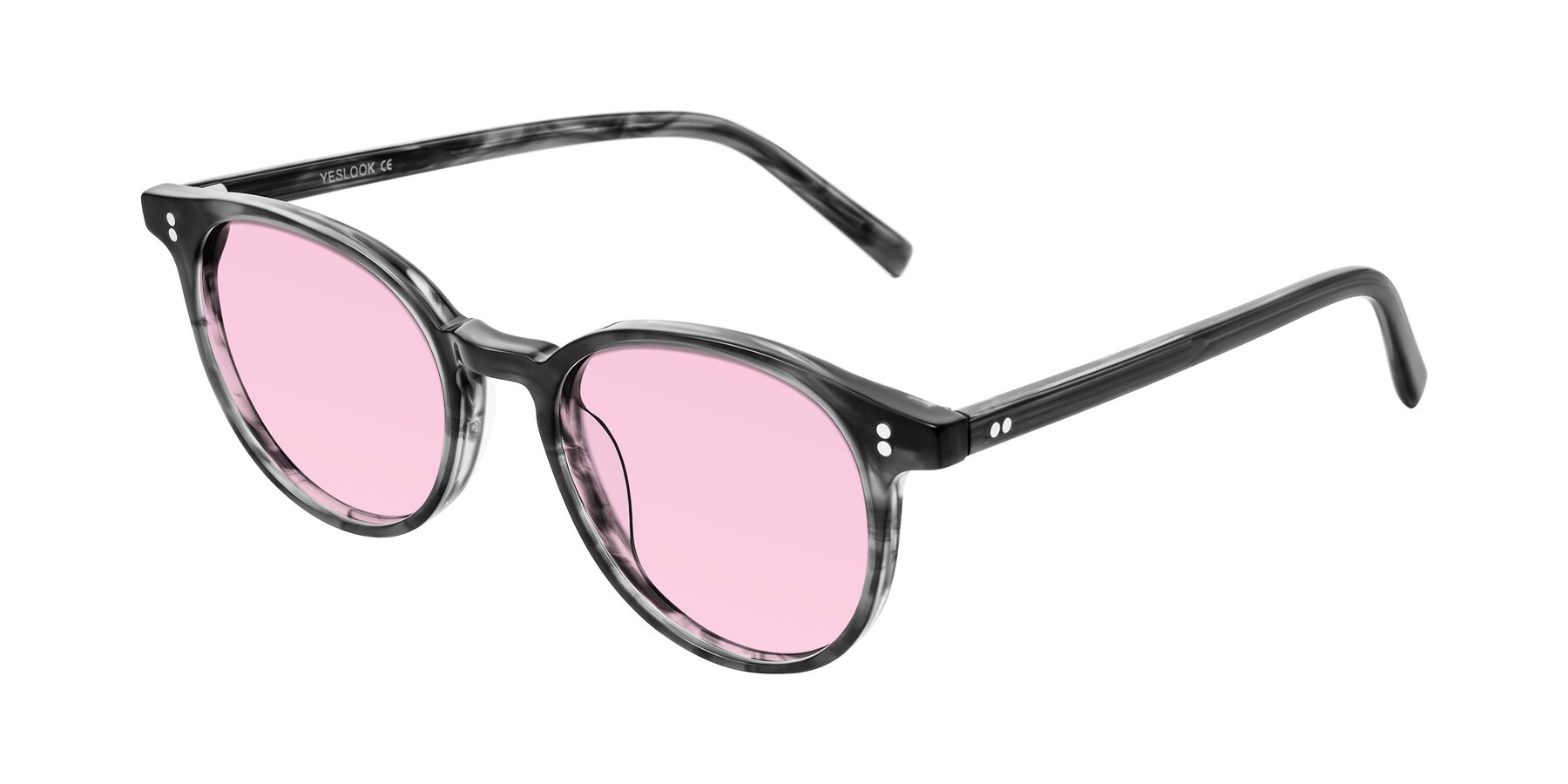 Angle of Haharou in Smoke with Light Pink Tinted Lenses