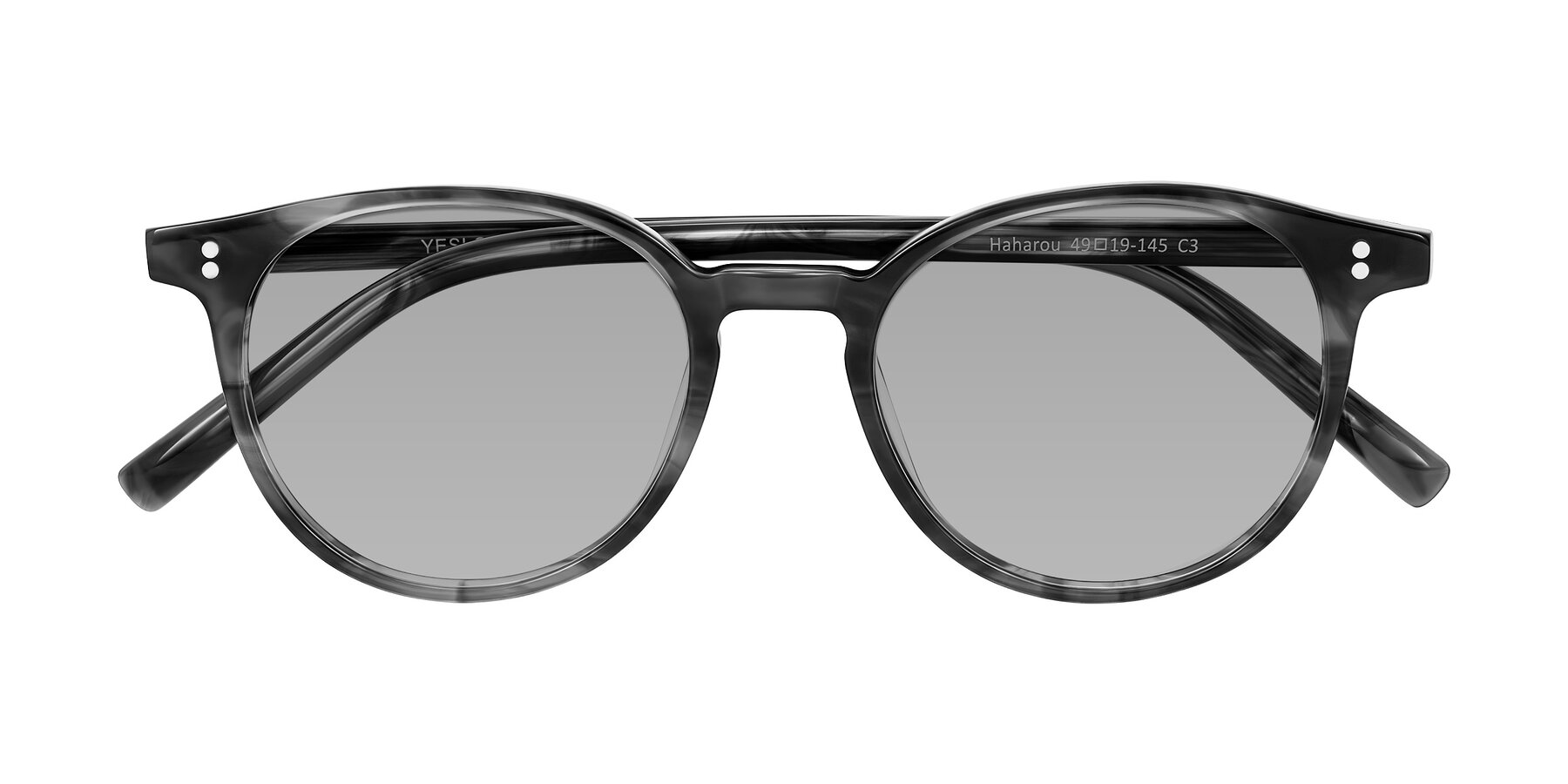 Folded Front of Haharou in Smoke with Light Gray Tinted Lenses