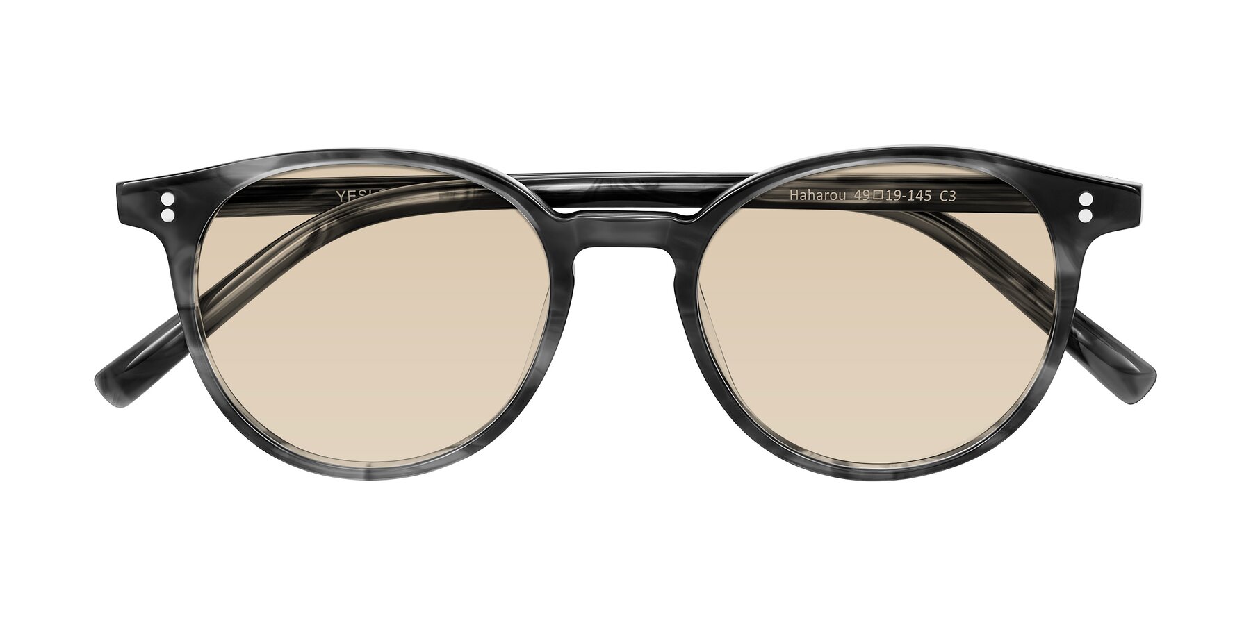Folded Front of Haharou in Smoke with Light Brown Tinted Lenses