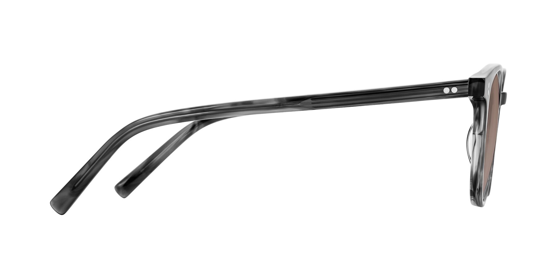 Side of Haharou in Smoke with Medium Brown Tinted Lenses