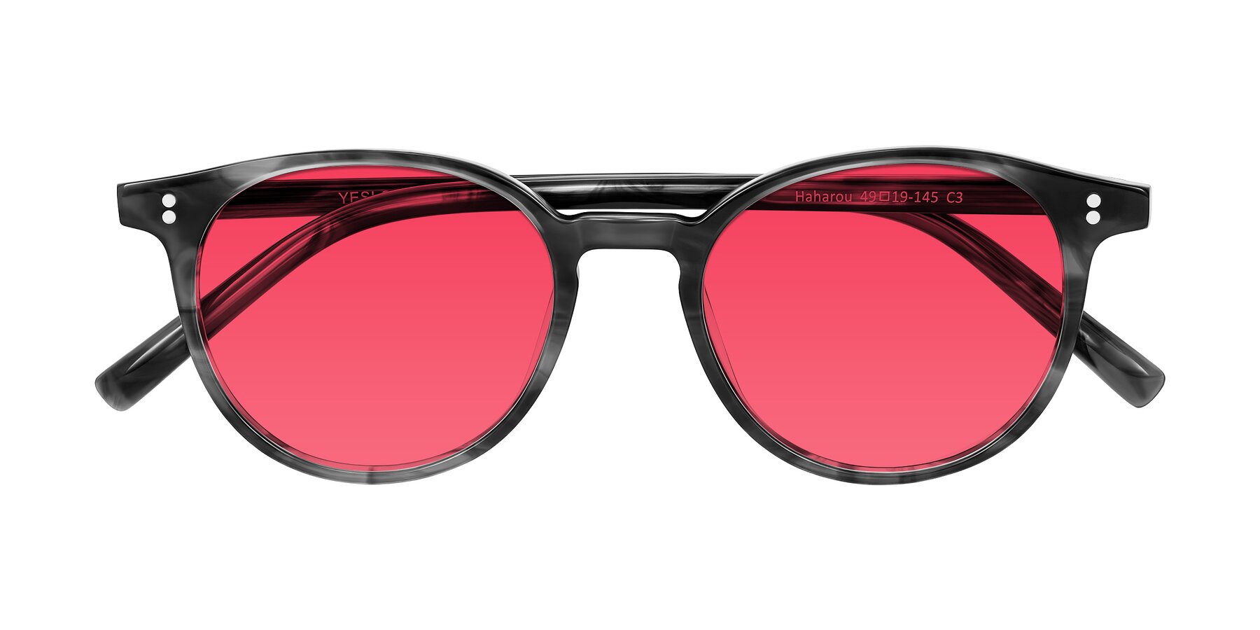 Folded Front of Haharou in Smoke with Red Tinted Lenses