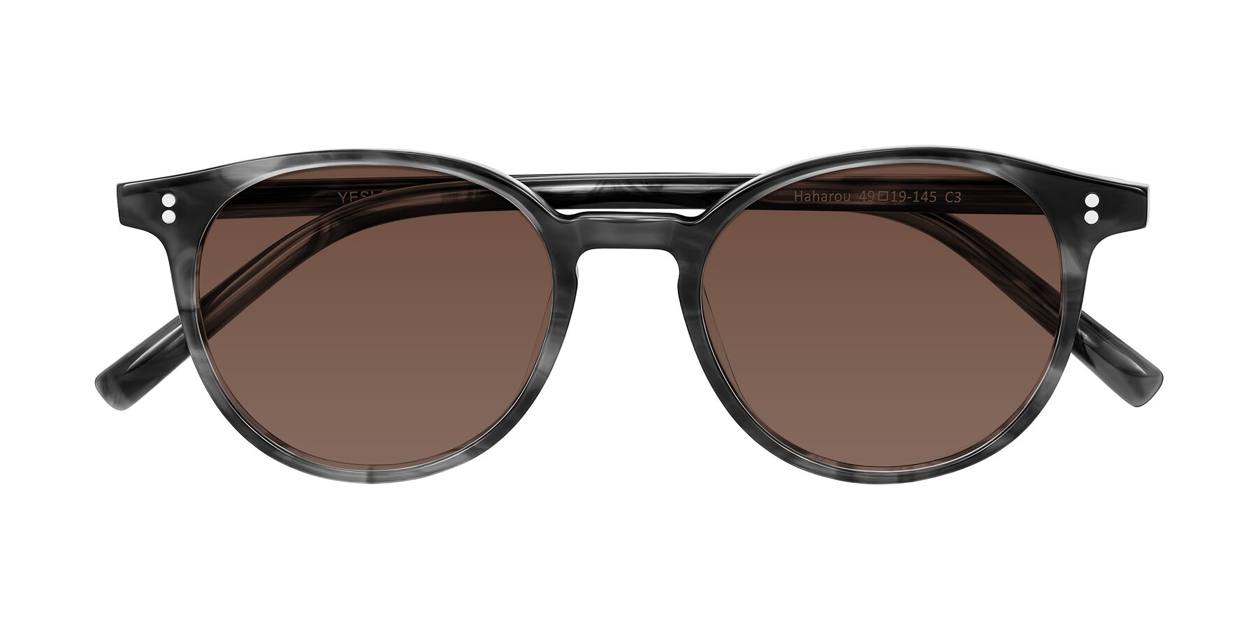 Folded Front of Haharou in Smoke with Brown Tinted Lenses