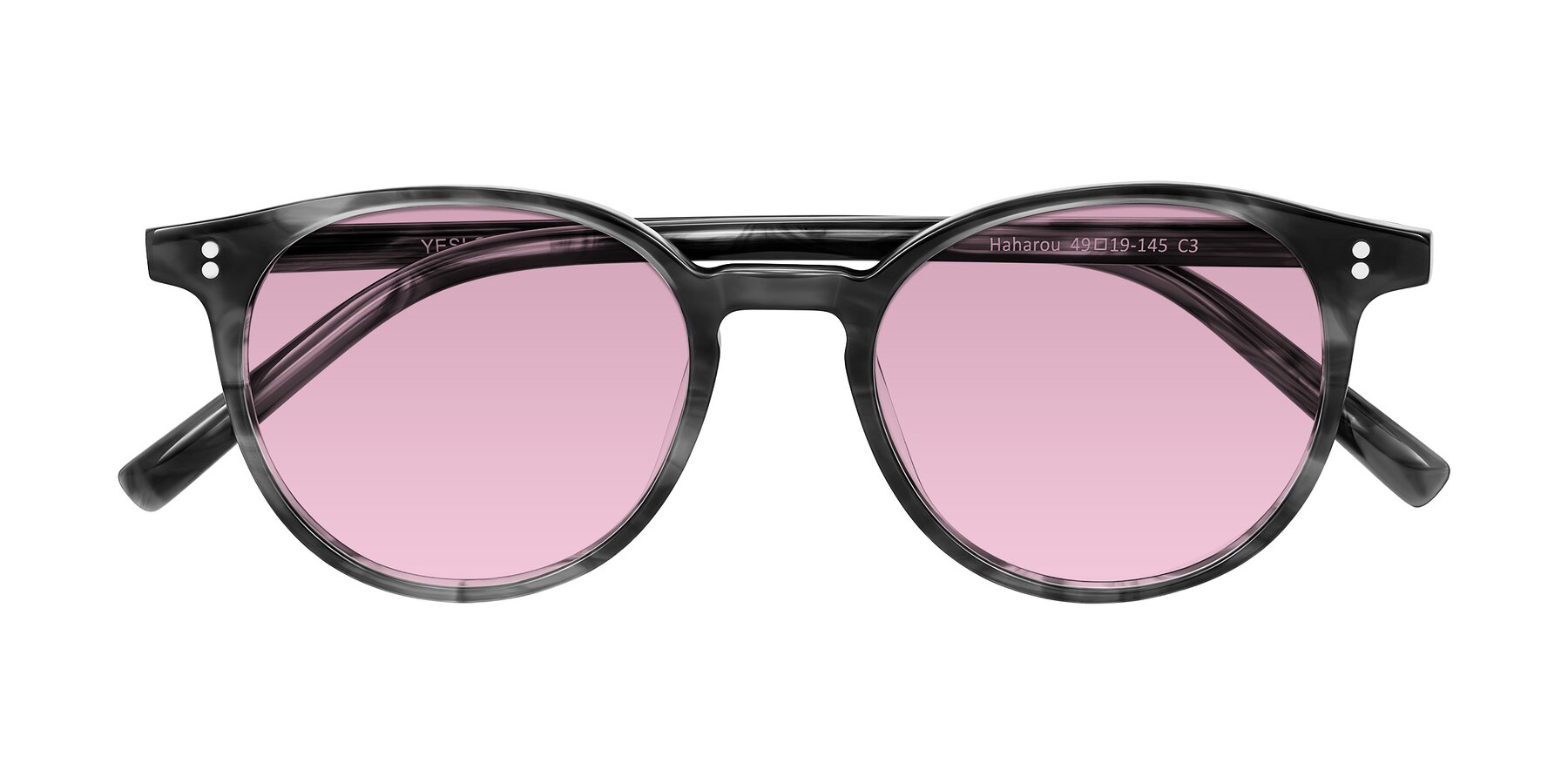 Folded Front of Haharou in Smoke with Light Wine Tinted Lenses