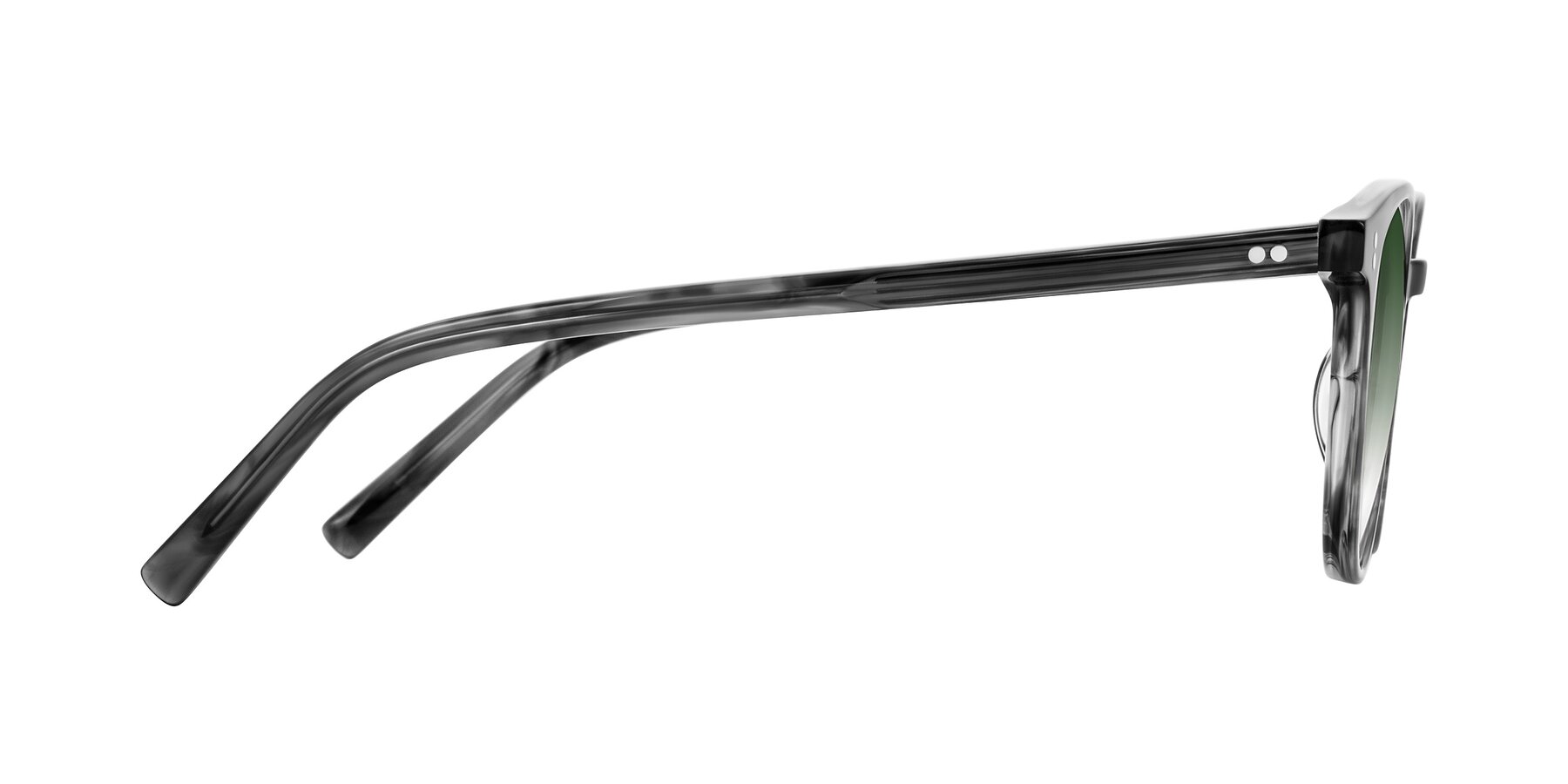 Side of Haharou in Smoke with Green Gradient Lenses