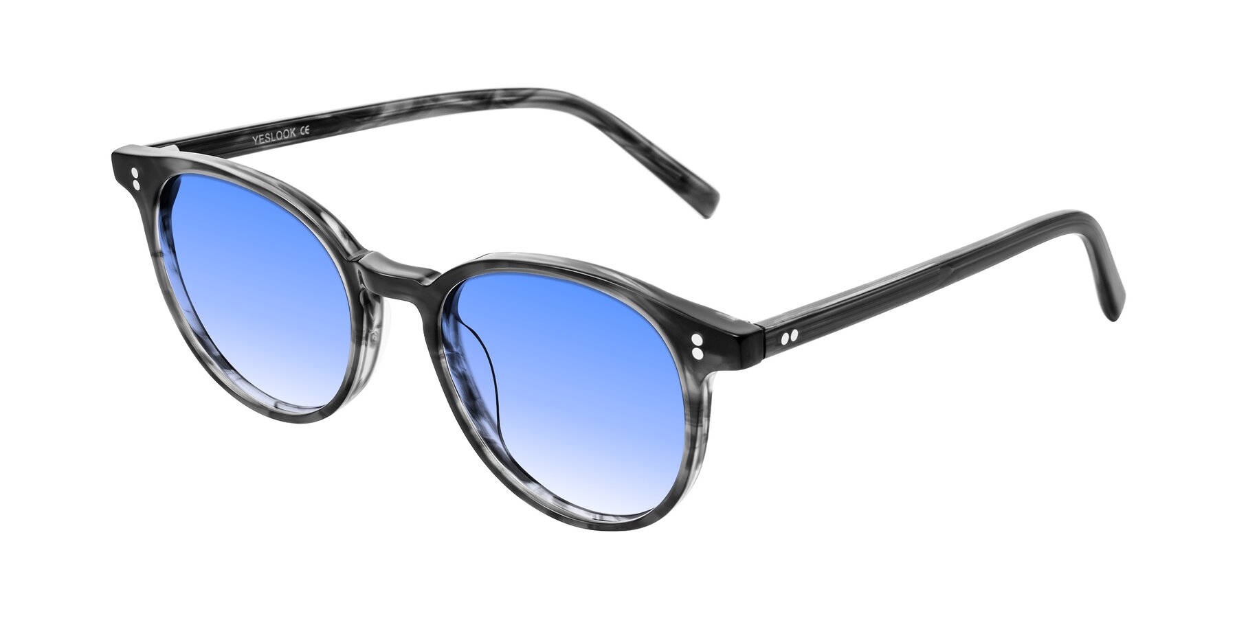 Angle of Haharou in Smoke with Blue Gradient Lenses