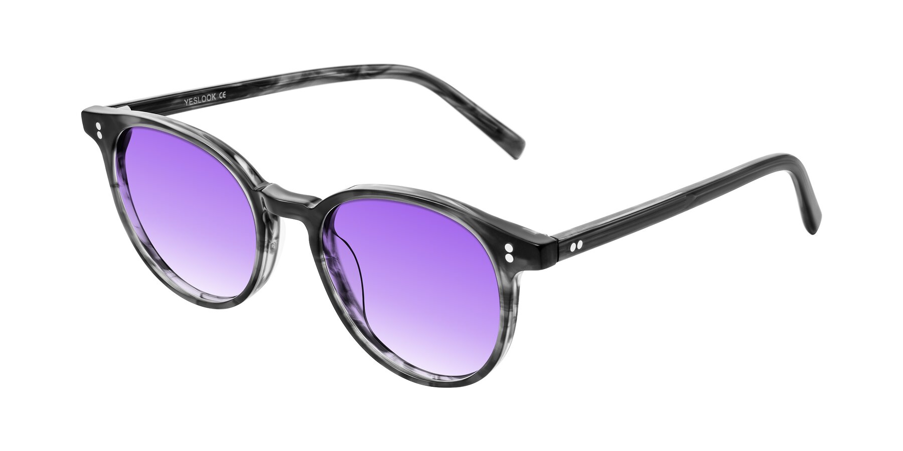 Angle of Haharou in Smoke with Purple Gradient Lenses