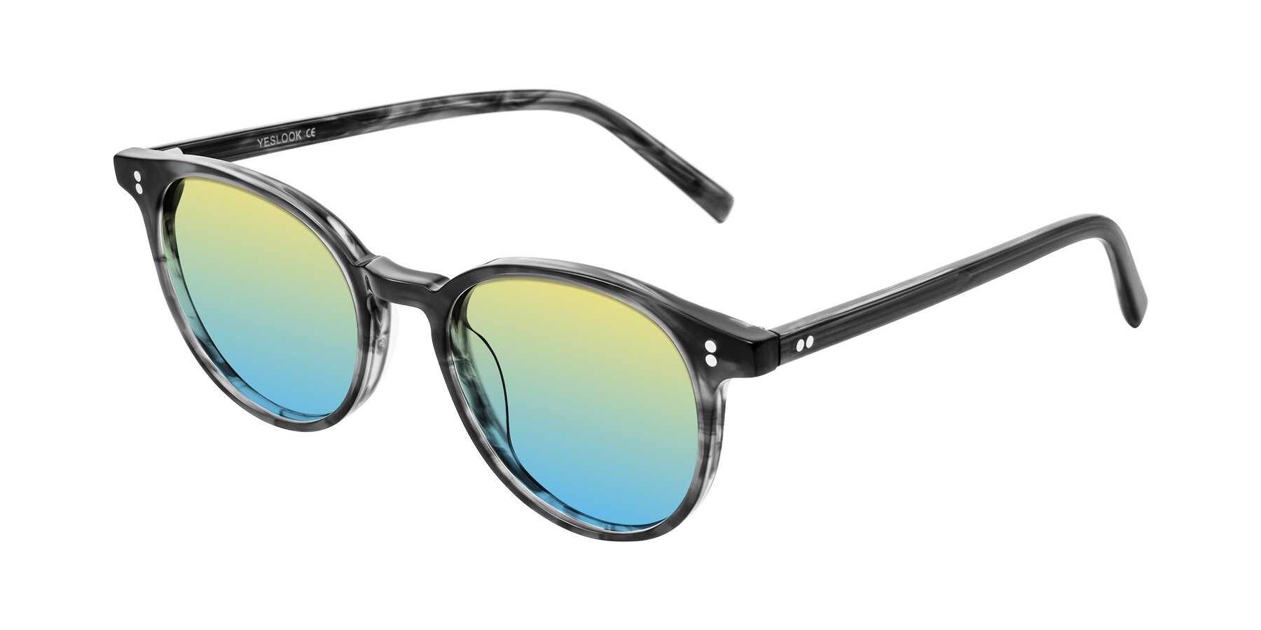 Angle of Haharou in Smoke with Yellow / Blue Gradient Lenses