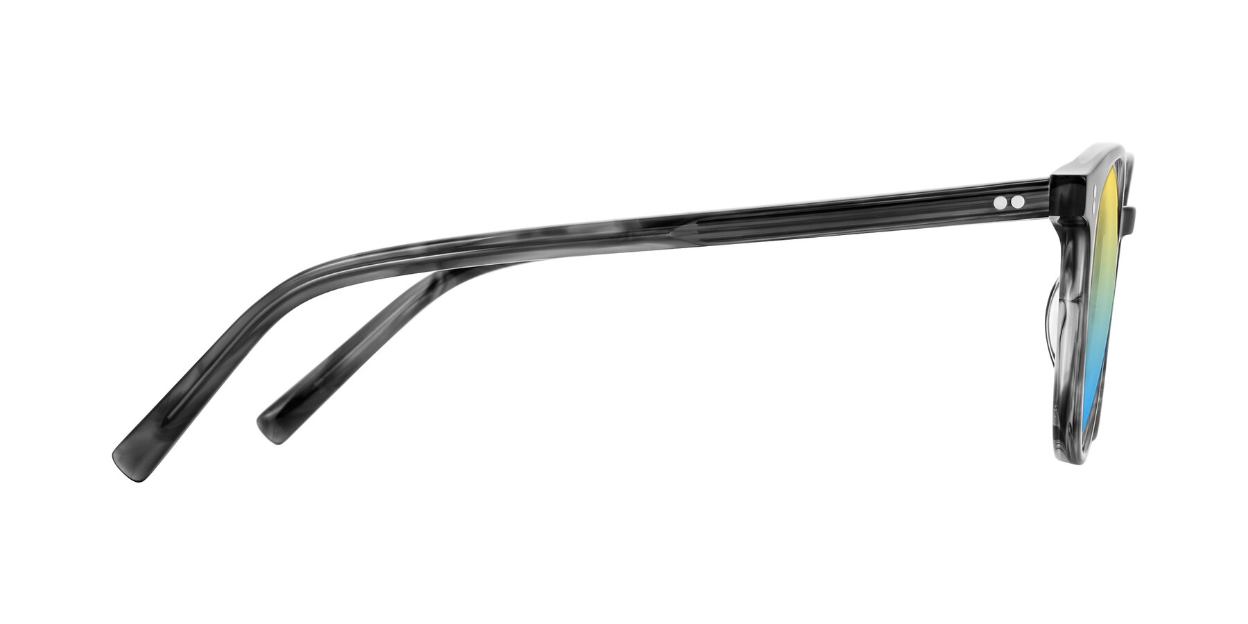 Side of Haharou in Smoke with Yellow / Blue Gradient Lenses