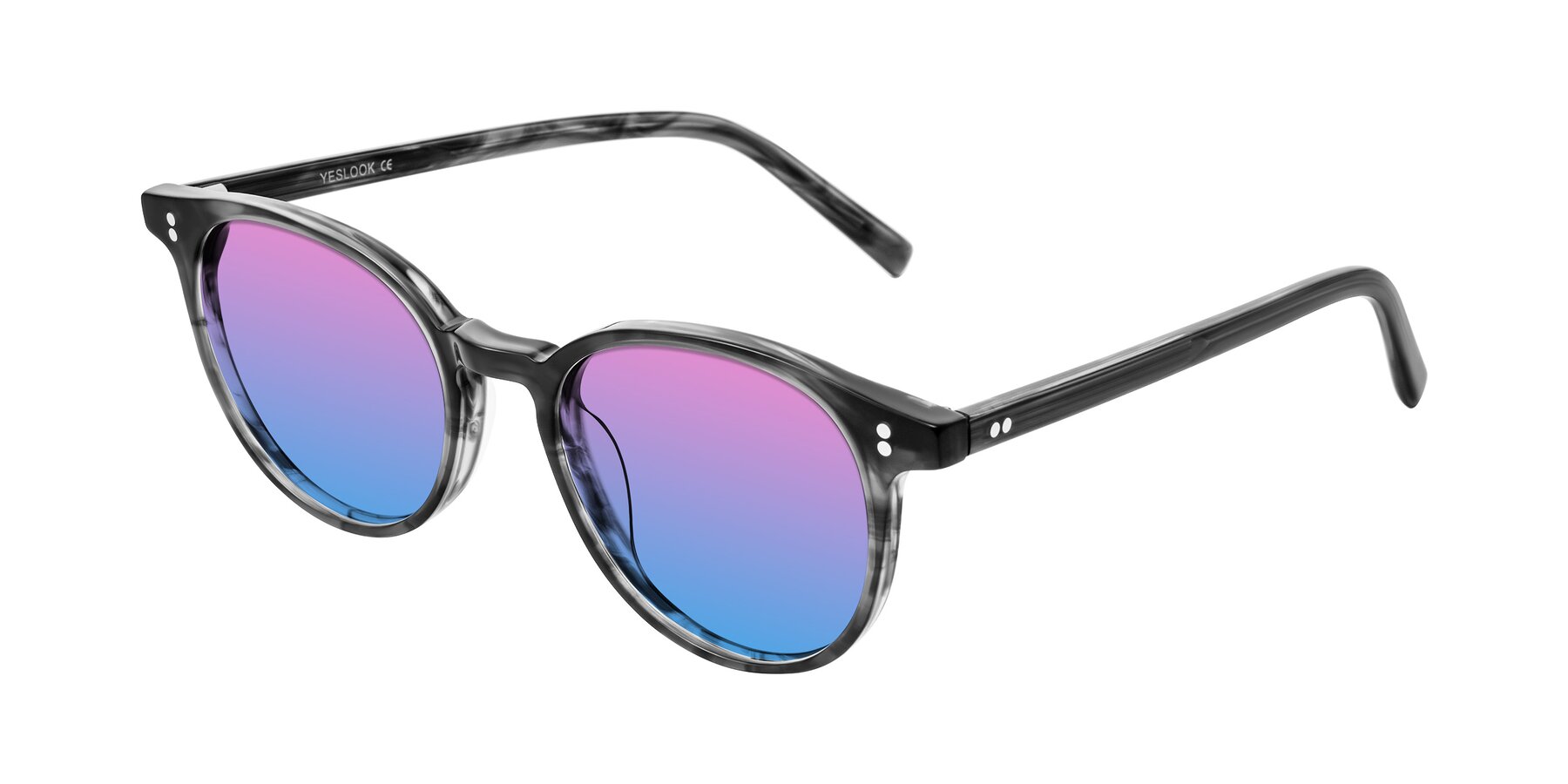 Angle of Haharou in Smoke with Pink / Blue Gradient Lenses