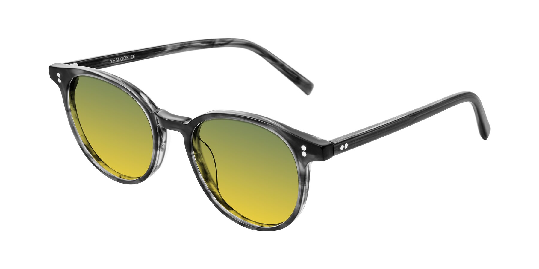 Angle of Haharou in Smoke with Green / Yellow Gradient Lenses