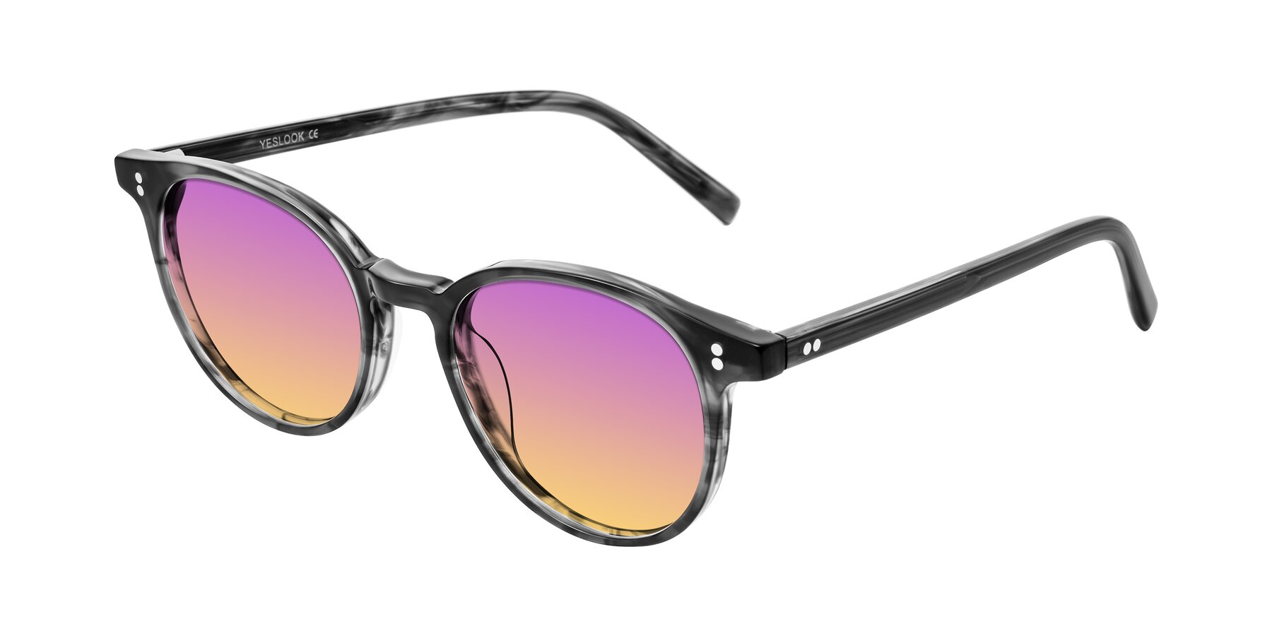 Angle of Haharou in Smoke with Purple / Yellow Gradient Lenses