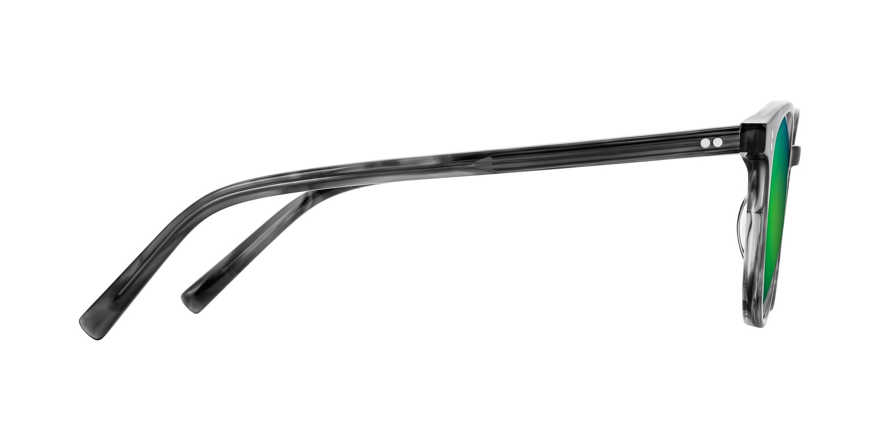 Side of Haharou in Smoke with Green Mirrored Lenses