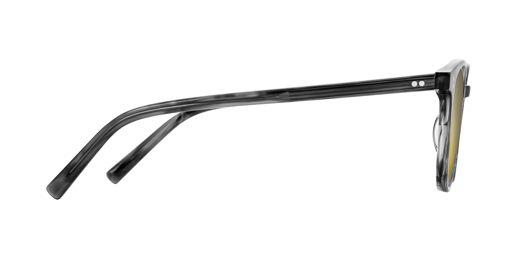 Side of Haharou in Smoke with Gold Mirrored Lenses