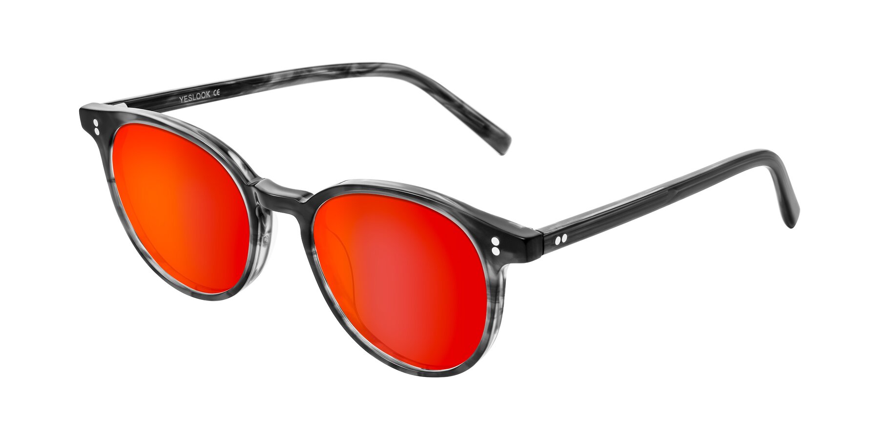 Angle of Haharou in Smoke with Red Gold Mirrored Lenses