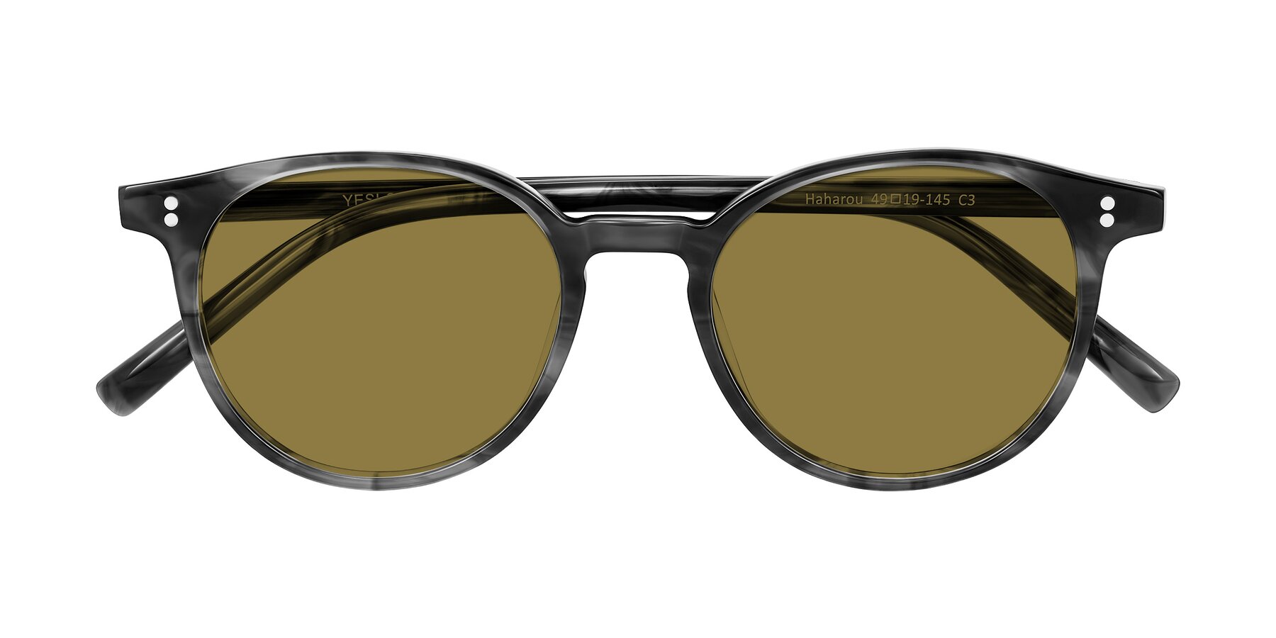Folded Front of Haharou in Smoke with Brown Polarized Lenses