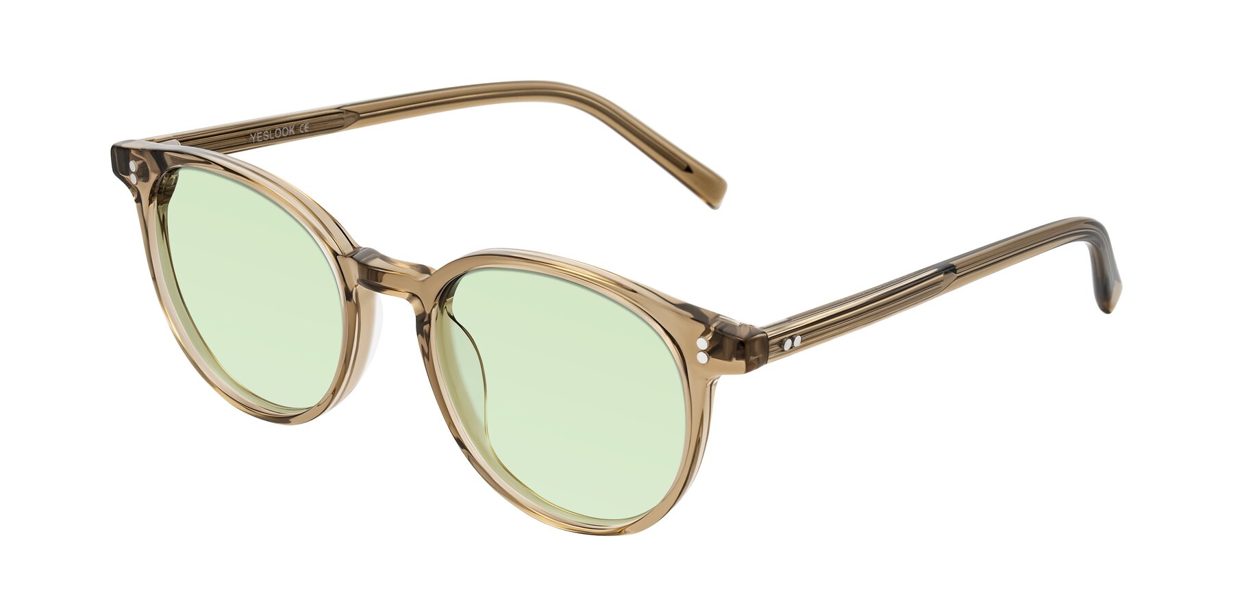 Angle of Haharou in Light Brown with Light Green Tinted Lenses